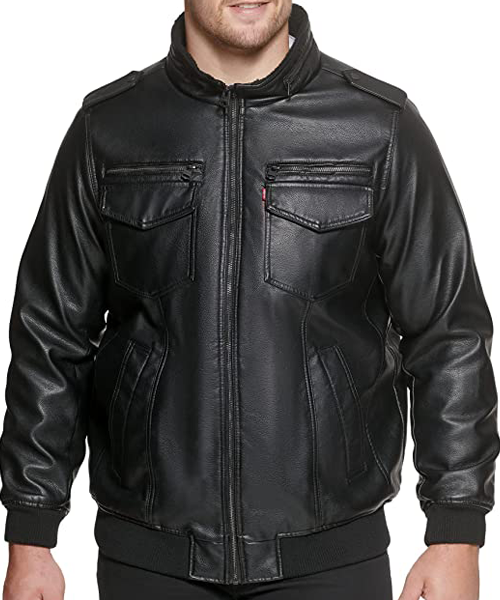 Levis leather jacket mens