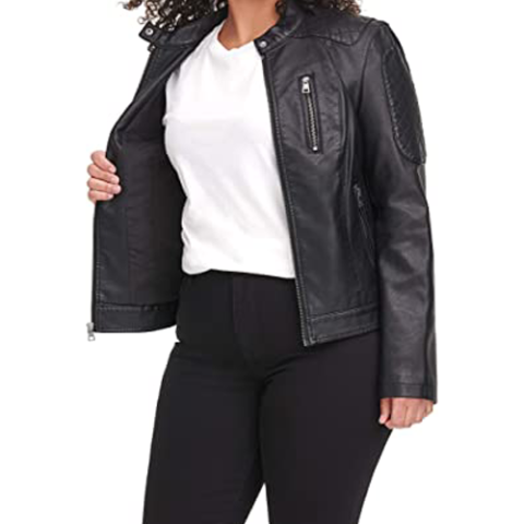 Levis leather jacket womens