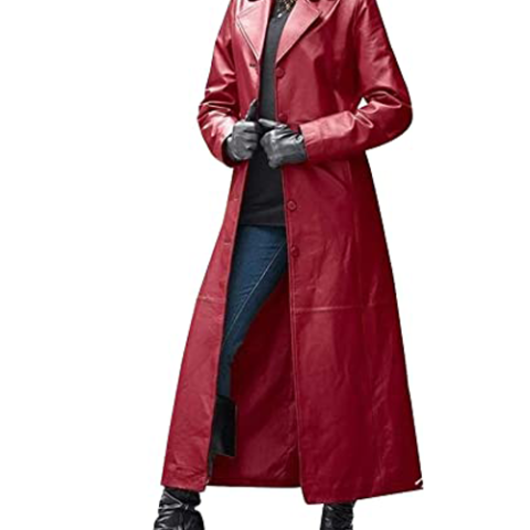 faux leather trench coat womens