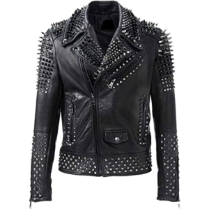 spiked leather jacket